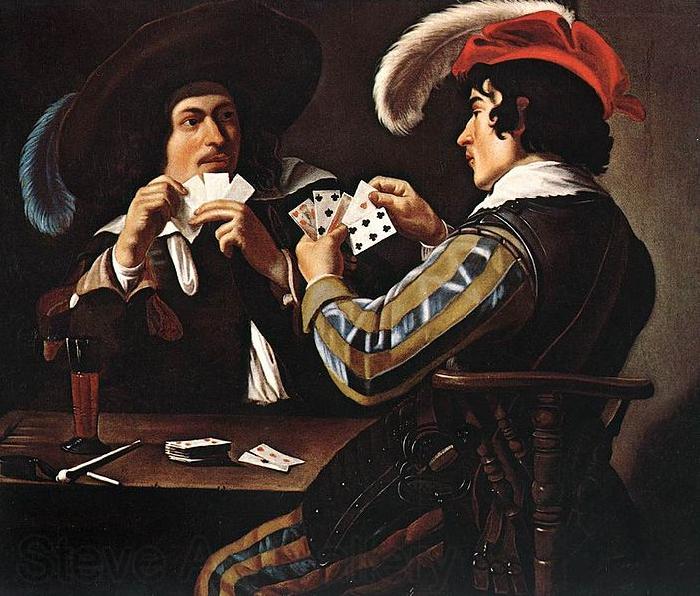 Theodoor Rombouts Card Players France oil painting art